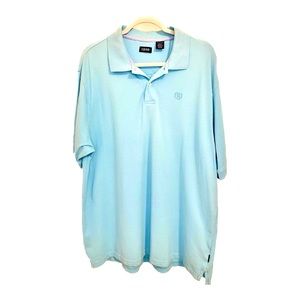 IZOD Short Sleeved Cotton Pique Polo‎ Shirt Golf Shirt Aqua Blue Green XXL 2XL